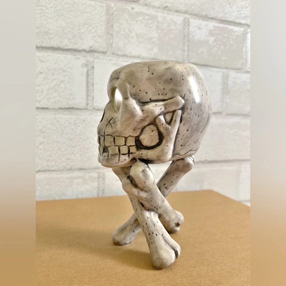 Russ Halloween Spooky Skull Tea light Small Candle Holder Decor